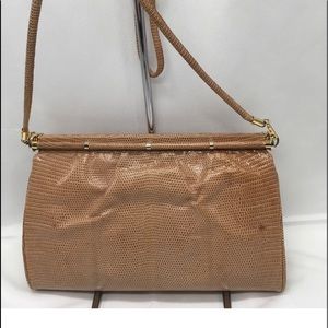 WALTER KATTEN NY Vintage Lizard Snakeskin Clutch Purse Italy